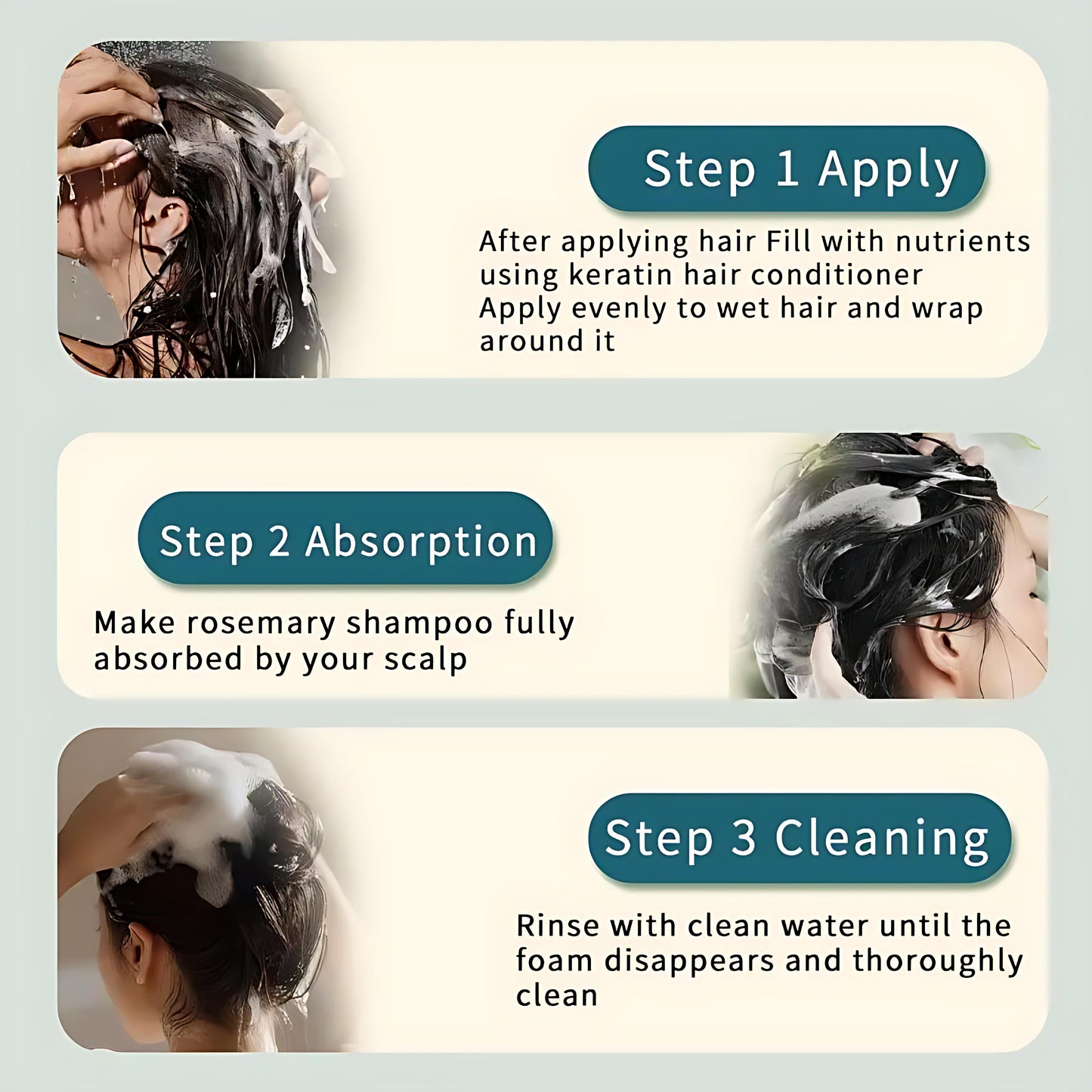 【Buy 1 Get 1 Free】BEKSF Anti-hair loss shampoo oil control anti-dandruff hair care rosemary repair reduce hair loss scalp cleansing conditioner 220ML Korean Haircare Moisture Cleanser Hydrate Moisturizer Moisturizing Hydrating