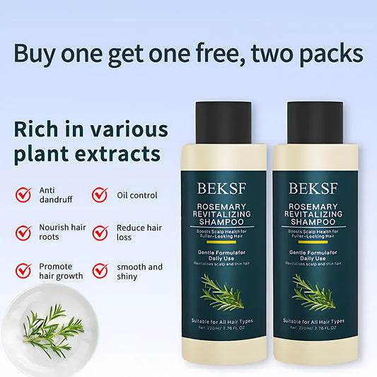 【Buy 1 Get 1 Free】BEKSF Anti-hair loss shampoo oil control anti-dandruff hair care rosemary repair reduce hair loss scalp cleansing conditioner 220ML Korean Haircare Moisture Cleanser Hydrate Moisturizer Moisturizing Hydrating