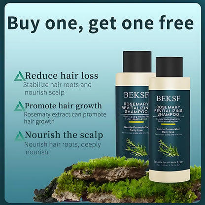 【Buy 1 Get 1 Free】BEKSF Anti-hair loss shampoo oil control anti-dandruff hair care rosemary repair reduce hair loss scalp cleansing conditioner 220ML Korean Haircare Moisture Cleanser Hydrate Moisturizer Moisturizing Hydrating